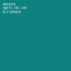 #0E827E - Elf Green Color Image